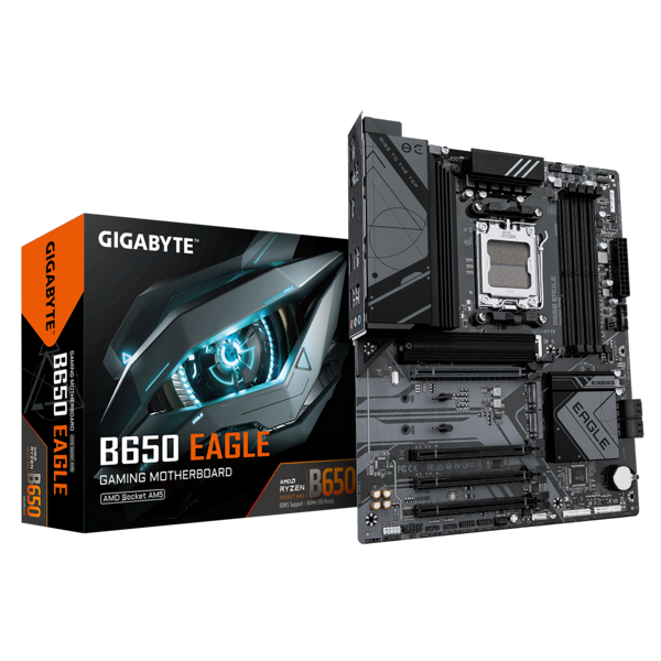 GIGABYTE B650 EAGLE, Rev.1.0, 4xDDR5, 3xM.2, DP, HDMI, Type-C, AM5 Soket GAMING Anakart - Image 1
