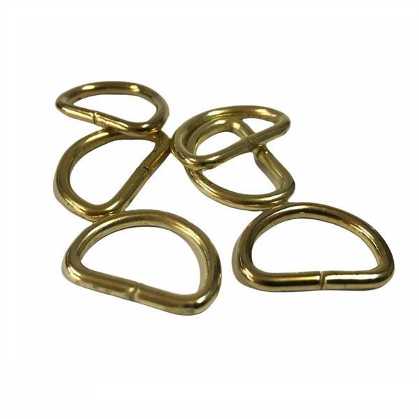 D Metal Halka, Çanta Sapı İçin D Halka 5 Adet Altın Sarı 2 cm - Image 1