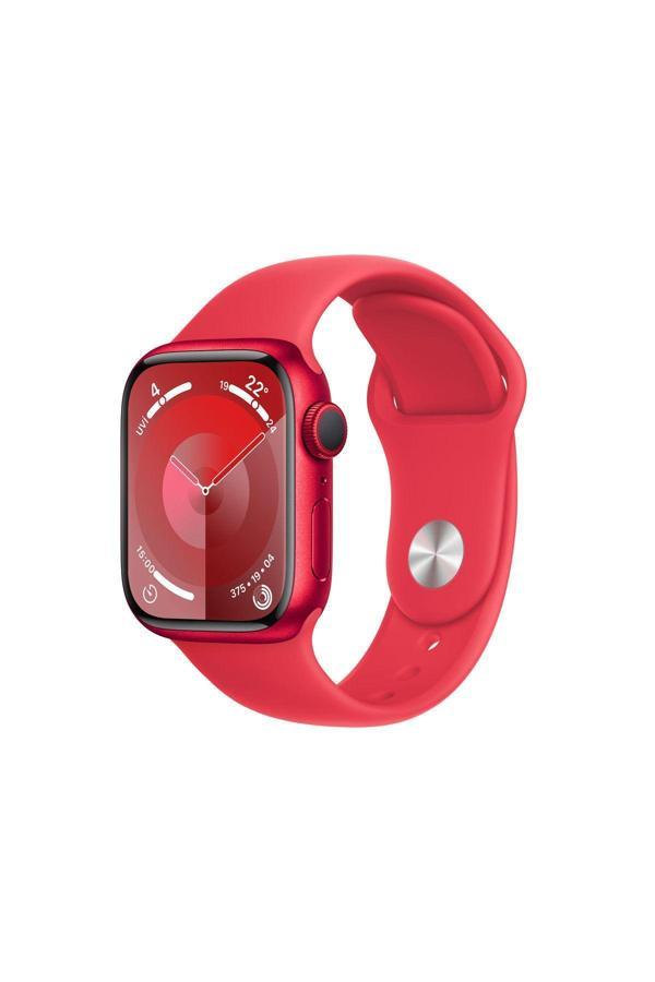 Apple Watch Series 9 GPS 41mm Kırmızı Alüminyum Kasa ve Kırmızı Spor Kordon Akıllı Saat S/M MRXG3TU/A ( Apple Türkiye Garantili) - Image 1