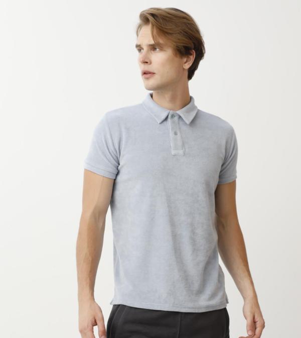 Polo Yaka Havlu Kumaş Erkek Tshirt - Image 1