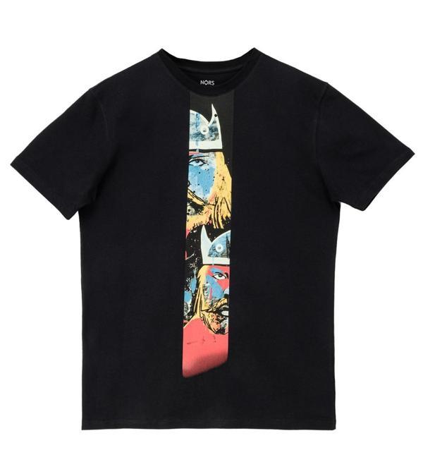 Viking Twins Regular Tshirt - Siyah - Image 1