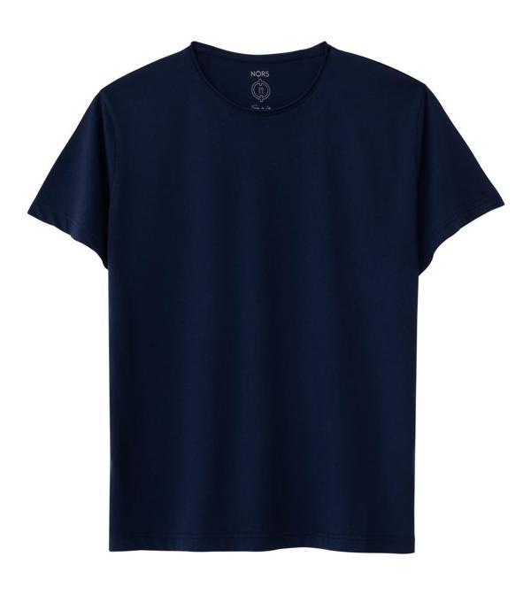 Regular Loose Yaka Tshirt - Lacivert - Image 1