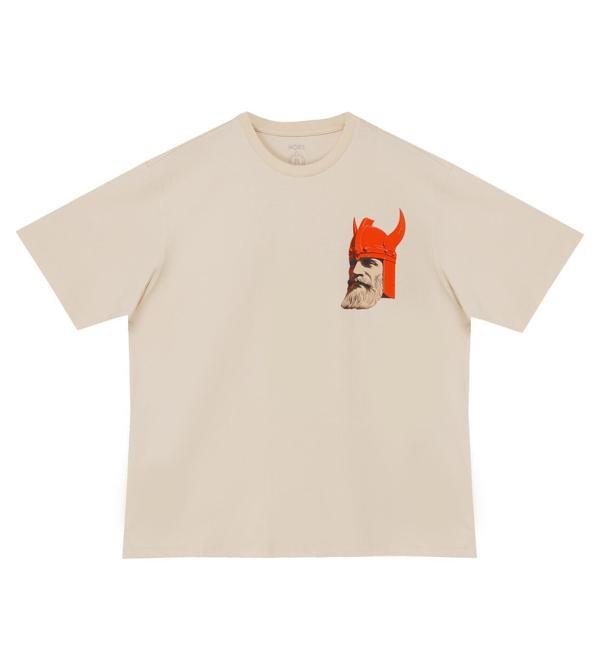 Viking Warrior Oversize Tshirt - Kemik - Image 1