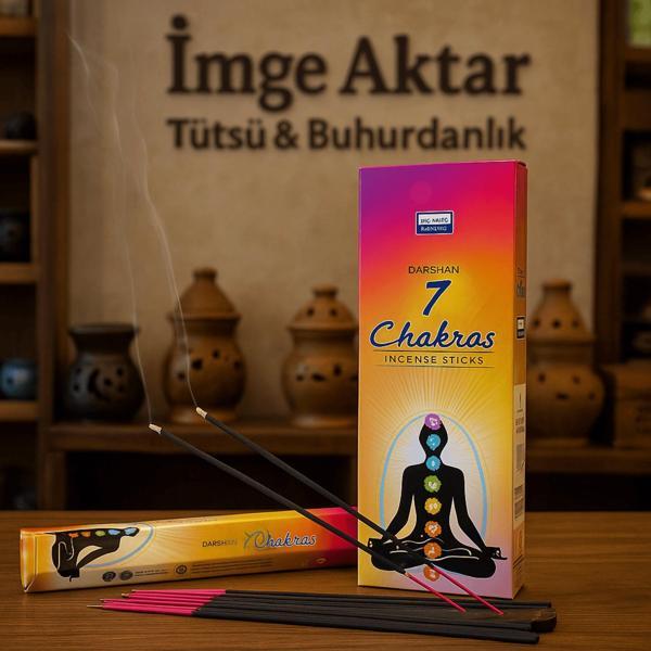 Darshan 7 Chakras Tütsü 1 Paket 20 Çubuk Tütsü - Image 1
