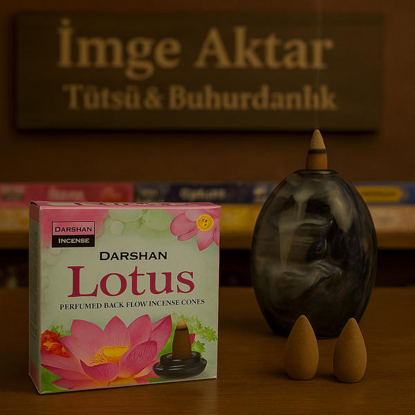 Darshan İncense Lotus Geri Akış Tütsü 10 Adet - Image 1