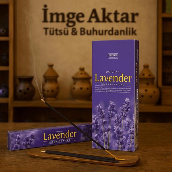 Darshan Incense Lavanta 20'li Çubuk Tütsü  - Image 1