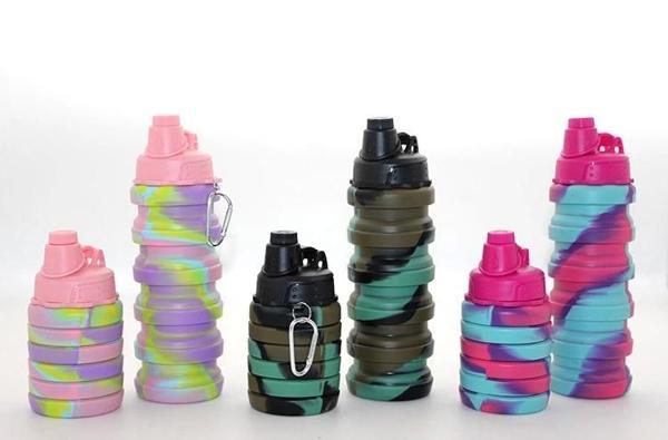 Katlanabilir Portatif Silikon Su Şişesi 500 Ml Alk3141 - Image 1