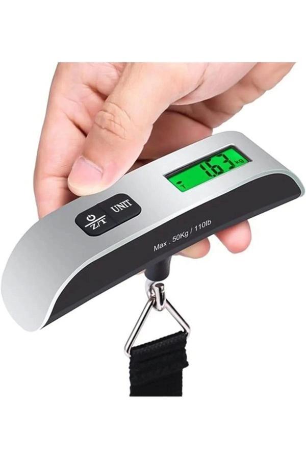 Dijital Işıklı Elektronik Askılı El Bagaj Tartısı Bavul Kantarı Seyahat Çantası 50kg - Image 1