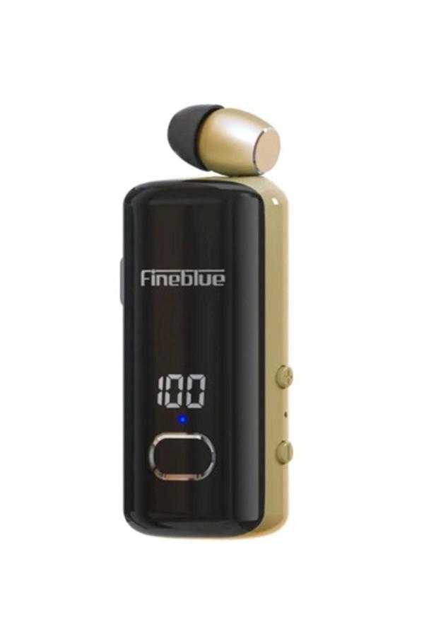 F580 Dijital Göstergeli Makaralı Titreşimli Bluetooth Kulaklık Gold 	 	 	 	 	 	 	 	 	 	 	 	 	 	 	 	  - Image 1