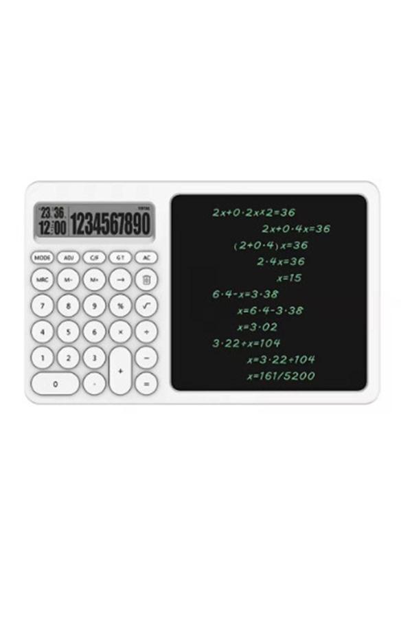 Çok Amaçlı Digital Hesap Makinesi Lcd Ekran Yazma Tableti Ofis Okul İçin Silinebilir El Yazısı Not D - Image 1