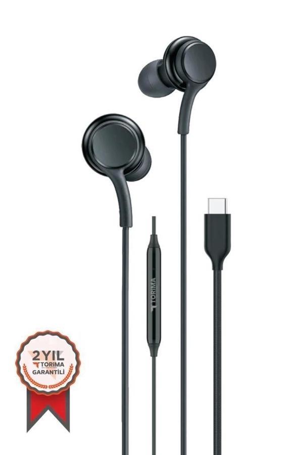 S11+ Kablolu Kulaklık Type-c Telefon Uyumlu Type-c Jak Kulaklik Siyah - Image 1