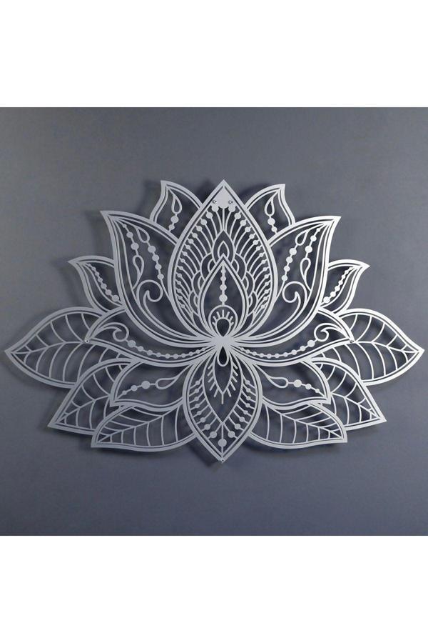 Colorfull Worlds 3D Mandala Lotus Çiçeği Metal Duvar Dekoru - Image 1