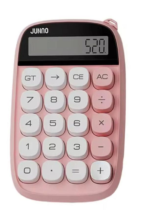Sevimli Kare Tuşlu 10 Haneli Ldc Ekran Hesap Makinası Pembe - Image 1