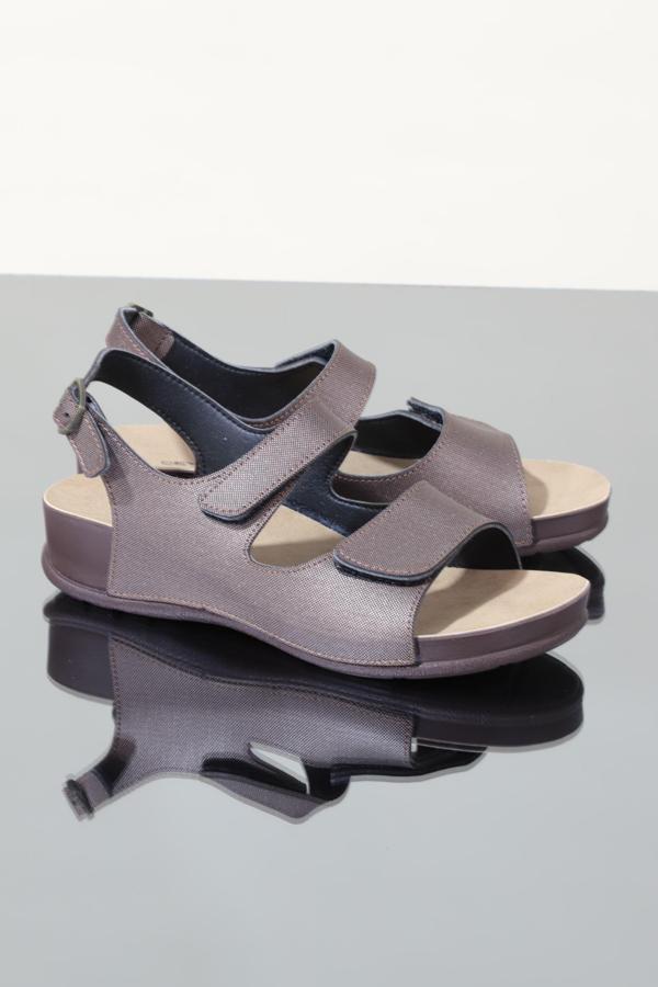 Konfores 1106-Olıva Tam Anatomik Bayan Sandalet - NKT01106-BAKIR-37 - Image 1