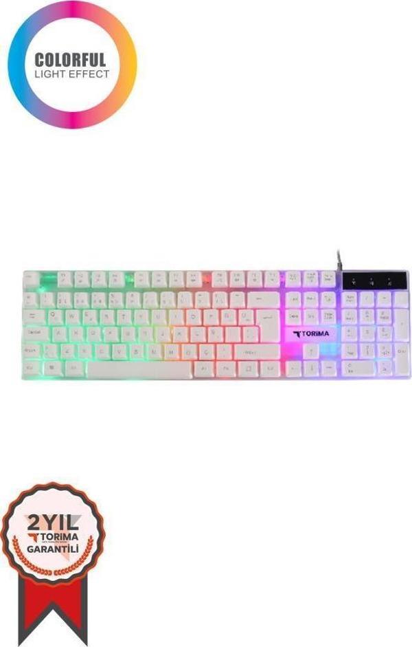TORİMA TK-03 Kablolu Gaming Klavye Beyaz - Image 1