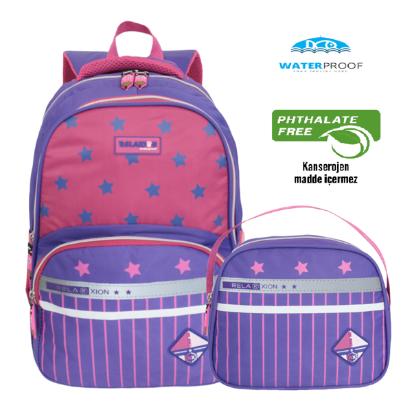 Kidessa 1044 Anatomik İlkokul Çantası - NKT01044-Mor Pembe-TEK EBAT - Image 1