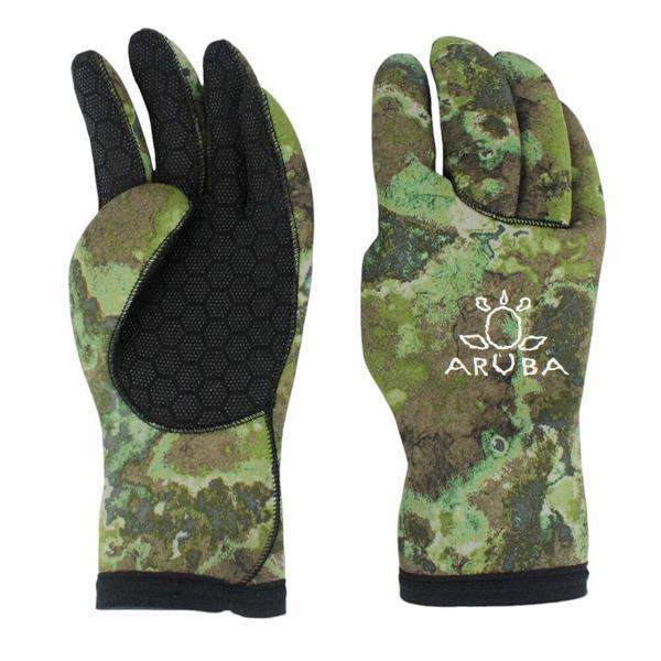 Aruba Neopren 3mm Dalış Eldiveni Camo Green XXL - Image 1