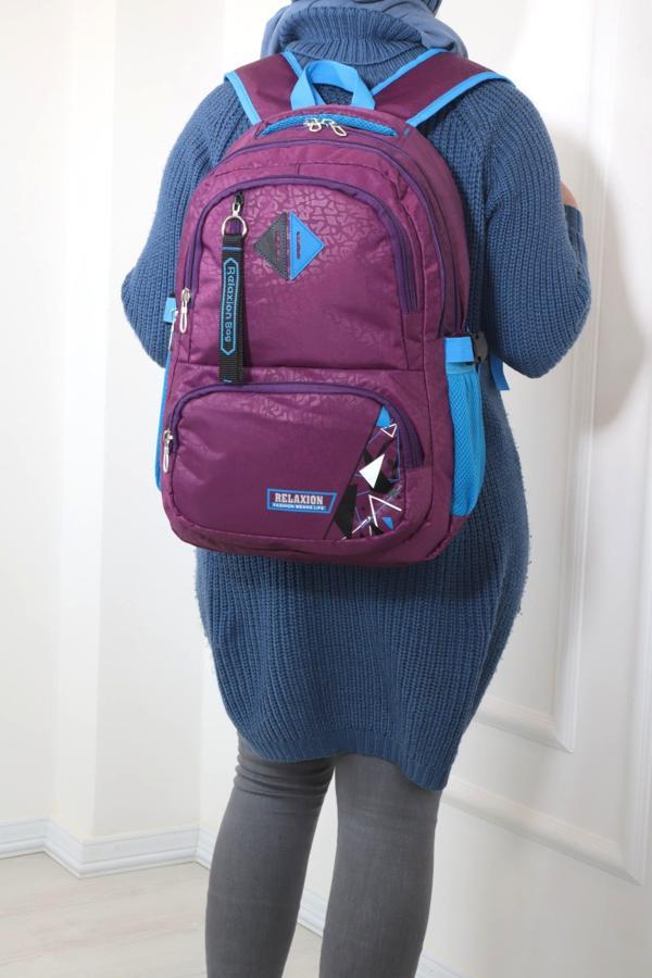 Konfores 1168 Unisex Anatomik Sırt Çantası - NKT01168-MOR-TEK EBAT - Image 1