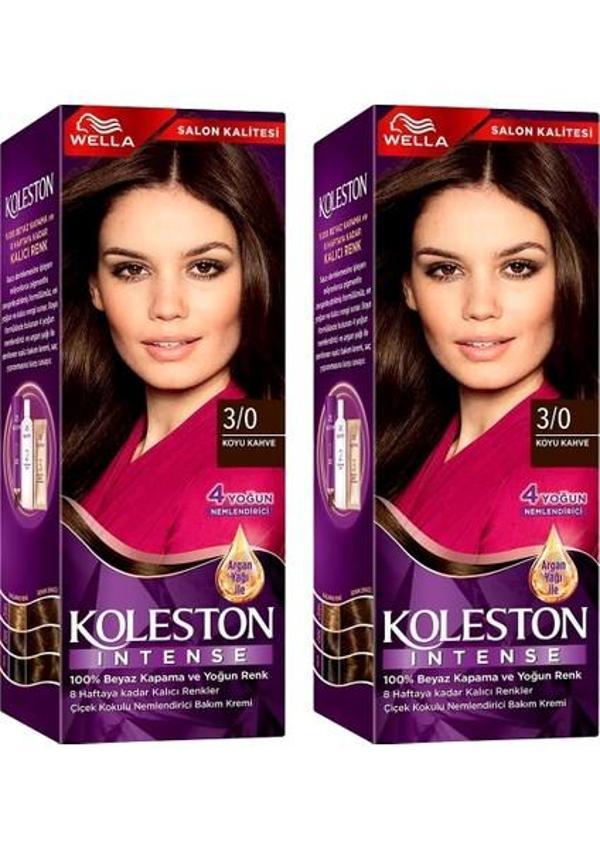 Wella Koleston Intense Saç Boyası 3/0 Koyu Kahve - 2 Adet - Image 1