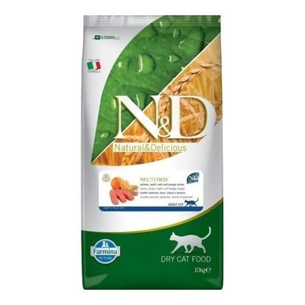 N&d Düşük Tahıllı Somonlu Kısırlaştırılmış Kedi Maması 10 kg - Image 1