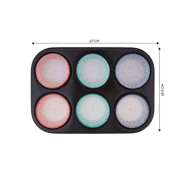 Guardini Gardenıa 6lı Muffin Kek Kalıbı Kağıtlı 27x18,5 Cm 06689907 - Image 1