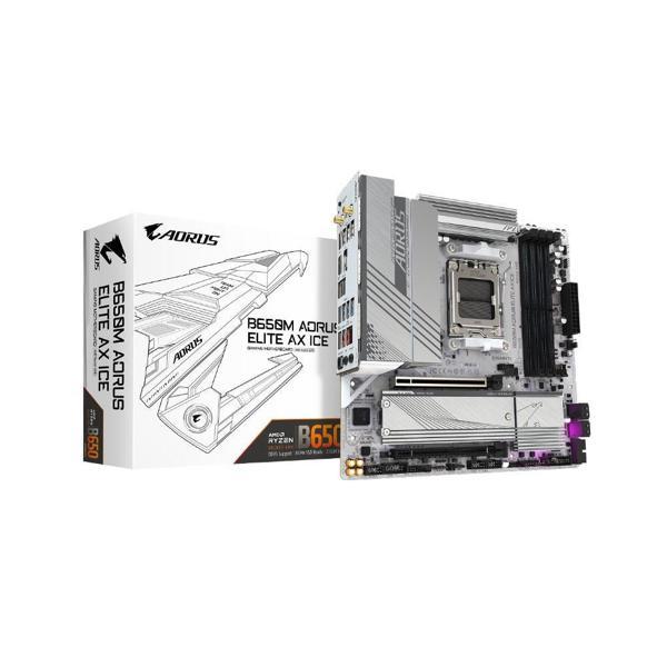 Gigabyte B650M Aorus Elite AX ICE AMD AM5 DDR5 Micro ATX Anakart - Image 1
