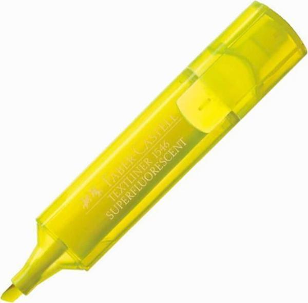 Faber-Castell Fosforlu Kalem (Şeffaf Gövde) Sarı - Image 1