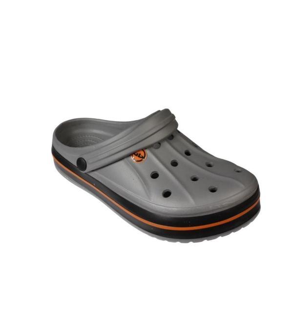 YAZKIŞ Erkek Gri Doktor Hemşire Aşcı Önü Kapalı Delikli Arkadan Geçmeli Terlik Sandalet - Image 1