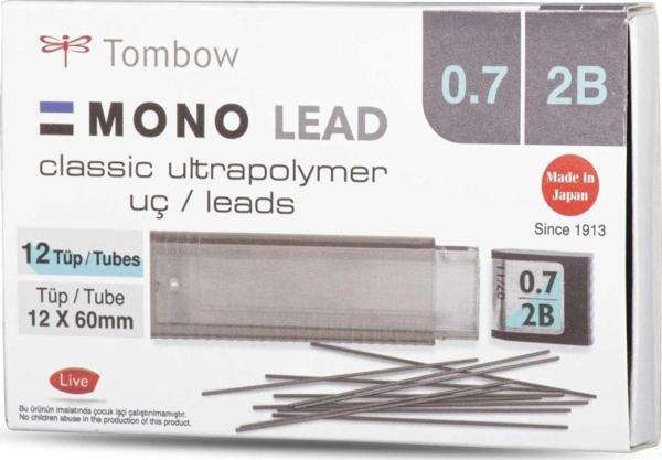 Tombow Mono Lead 0.7mm 2B Min (Uç) 12'li Kutu - Image 1
