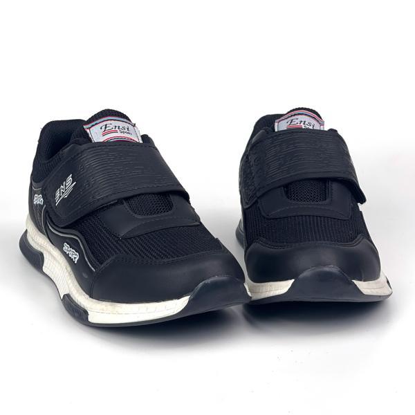 Kadın Siyah Beyaz Bağcıksız Cırtlı Hafif Rahat Günlük Sneaker Spor Ayakkabı - Image 1