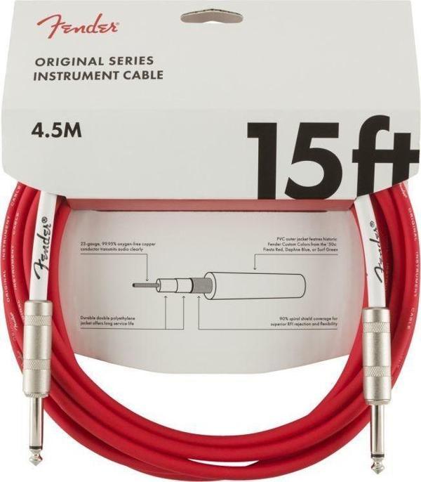 Fender OR CBL 15 FRD Original Fiesta Red 4,5 Metre Gitar Kablosu - Image 1