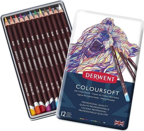 Derwent Coloursoft 12'li Kuru Boya Kalem Seti / 0701026 - Image 1
