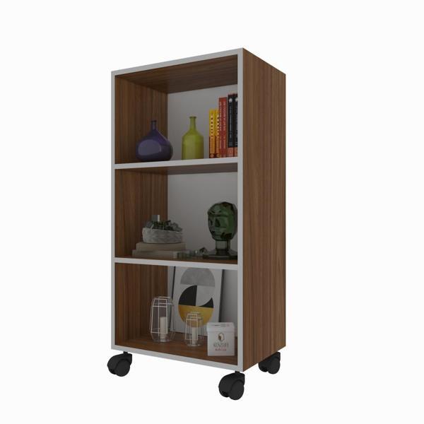Kenzlife kitaplık beril 088*060*020 cvz tekerlekli mutfak dolabı banyo ofis ayakkabılık kiler - Image 1