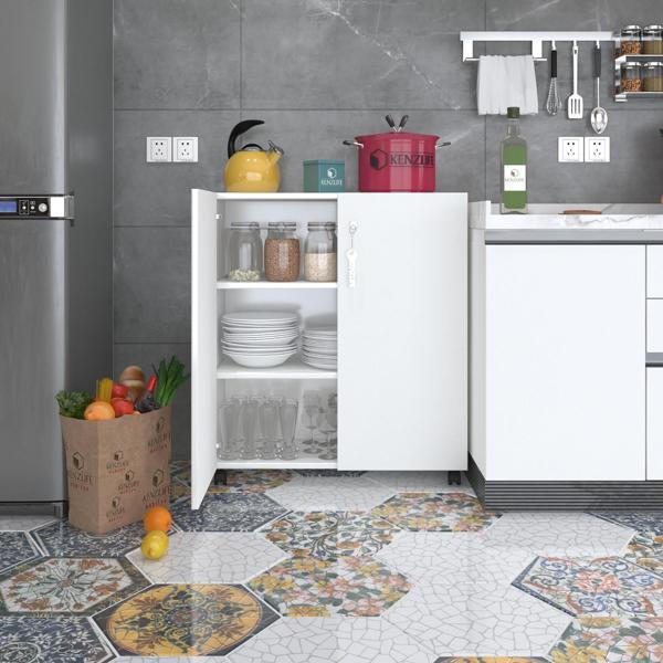 Kenzlife 2 kapılı dolap çilem 088*070*032 byz kilitli tekerlekli banyo mutfak ofis kitaplık ayakkabılık kiler - Image 1