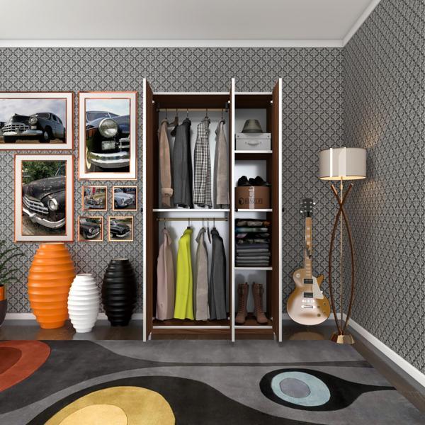 Kenzlife gardırop 3 kapılı kapaklı guzmanya cvz 173*90*42 gardolap dolap ofis - Image 1
