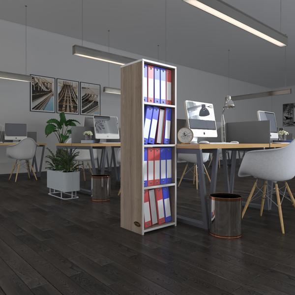 Kenzlife klasörlük raflı börteçin crd 140*40*30 kitaplık ofis arkalıksız - Image 1