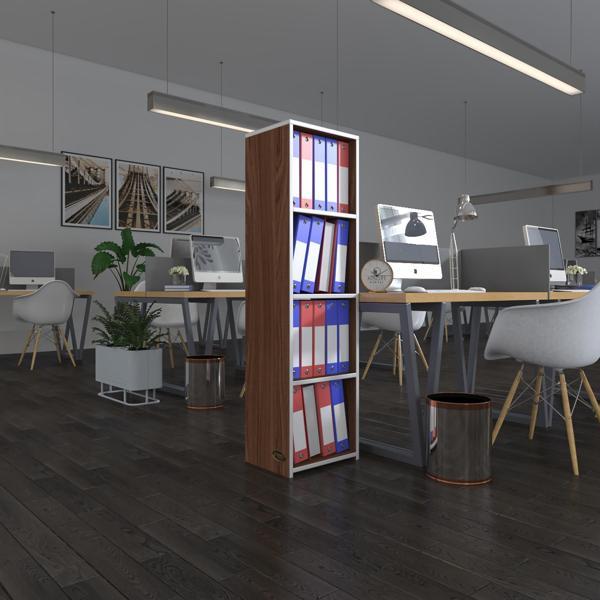 Kenzlife klasörlük raflı börteçin cvz 140*40*30 kitaplık ofis arkalıksız - Image 1