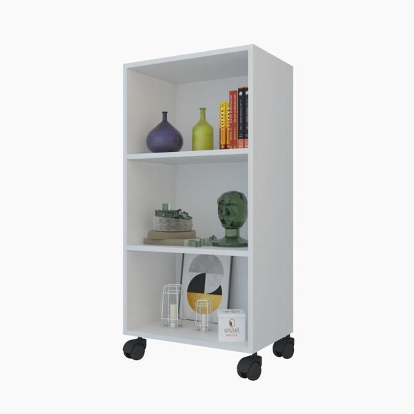 Kenzlife kitaplık beril 108*060*020 byz tekerlekli mutfak dolabı banyo ofis ayakkabılık kiler - Image 1