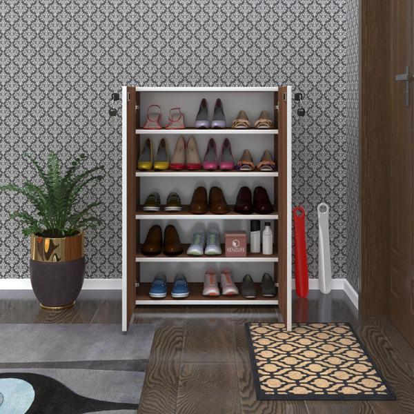 Kenzlife ayakkabılık ayakkabı dolabı kilitli be real cvz 100*70*32 kapaklı arkalıklı ofis dolabı - Image 1