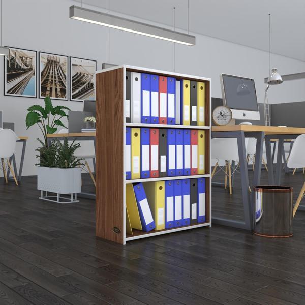 Kenzlife klasörlük raflı ilkutay cvz 105*80*30 kitaplık ofis arkalıksız - Image 1