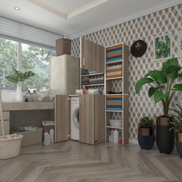 Kenzlife çamaşır makinesi dolabı kasparovmaks crd 180*096*55-20 banyo kapaklı arkalıksız - Image 1