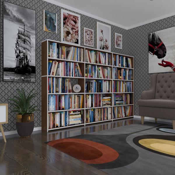 Kenzlife kitaplık süper ga 150*240*19 cvz 5 katlı 3 bölme çift bölme opsiyonlu ofis mutfak banyo dolabı arkalıksız - Image 1