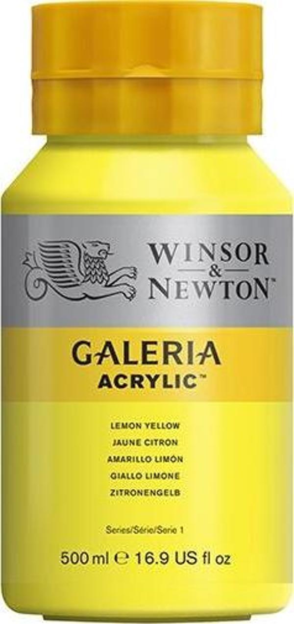 Winsor & Newton Galeria Akrilik Boya 500ml Lemon Yellow Hue 346 - Image 1