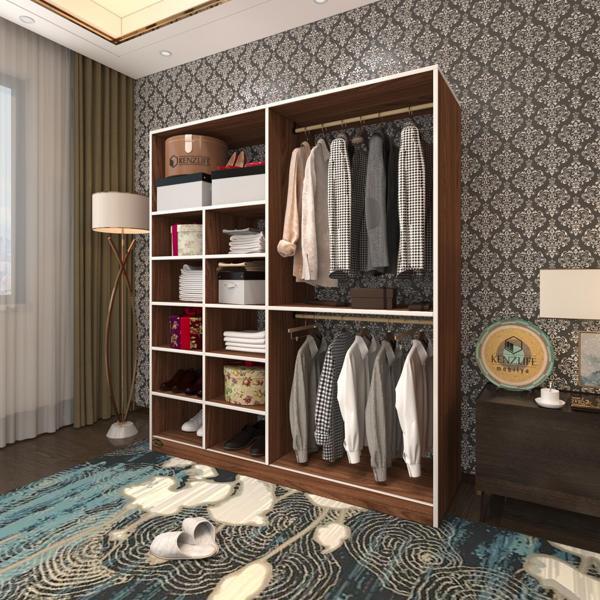Kenzlife giysi dolabı fikret 180*180*45 cvz gardırop - Image 1