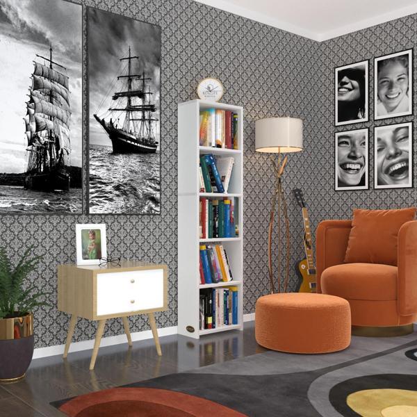 Kenzlife kitaplık süper ga 150*40*19 byz 5 katlı tek bölme çift bölme opsiyonlu ofis mutfak banyo dolabı arkalıksız - Image 1