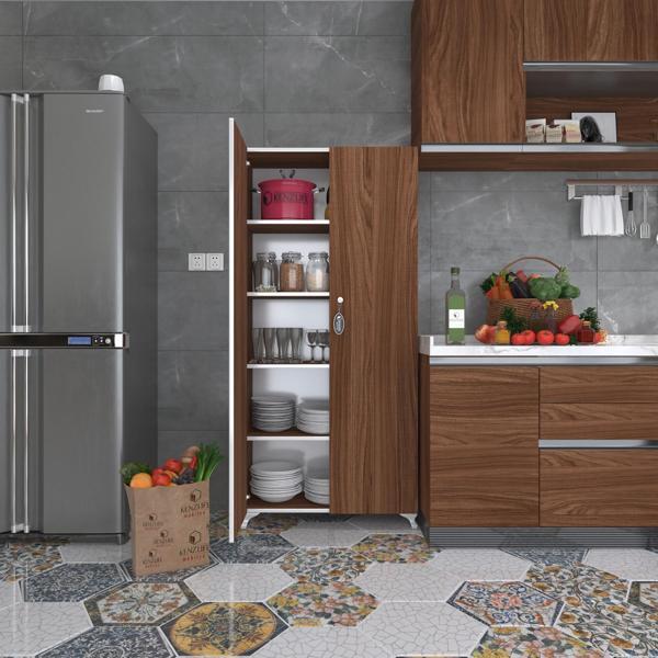 Kenzlife 2 kapılı dolap çilem 188*070*032 cvz kilitli ayaklı banyo mutfak ofis kitaplık ayakkabılık kiler - Image 1