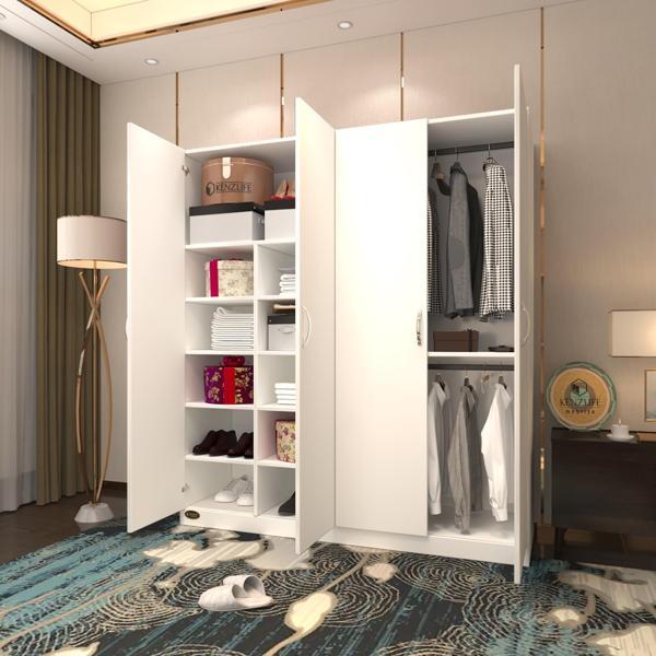 Kenzlife gardırop 4 kapılı kaktüs 180*160*52 byz XLARGE kapaklı gardolap dolap ofis - Image 1