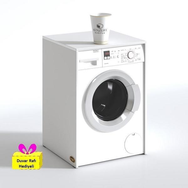Kenzlife çamaşır makinesi dolabı naum byz 90*70*60 banyo arkalıksız + tekli duvar rafı hediyeli - Image 1