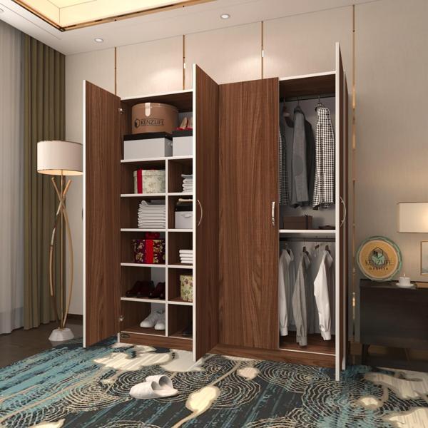 Kenzlife gardırop 4 kapılı kaktüs 180*160*52 cvz XLARGE kapaklı gardolap dolap - Image 1