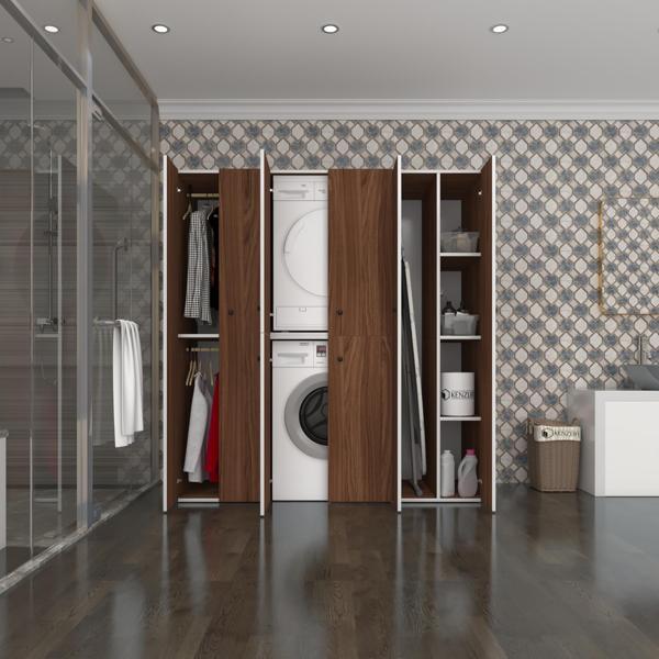 Kenzlife çamaşır-kurutma makinesi dolabı ve giysi dolabı suyuti sağ cvz 180*170*60  banyo - Image 1
